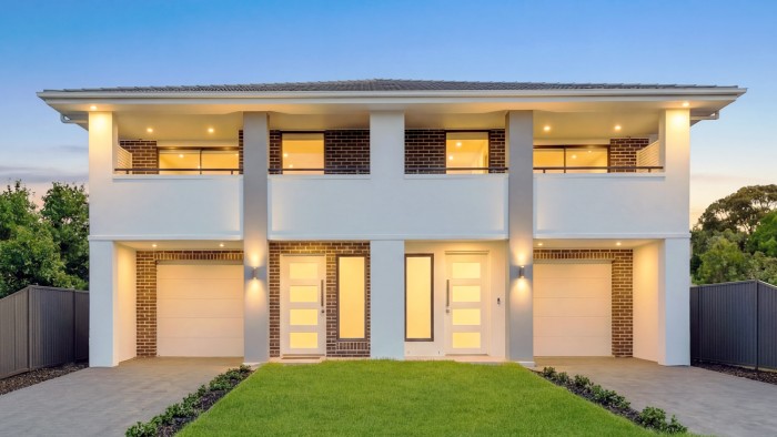 Castleglen Duplex Facades FRONT DUSK Castleglen Duplex Facades FRONT DUSK