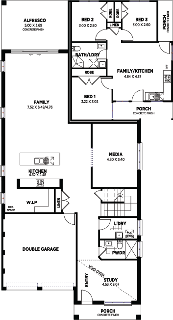 BANNABY 45 DUAL WITH ATTACHED 3 BED GFLAT LHS GF
