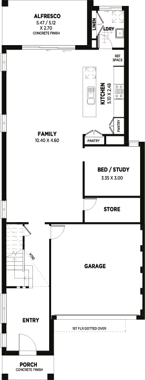 Big Bannaby 315 Narrow RHS revised ground floor